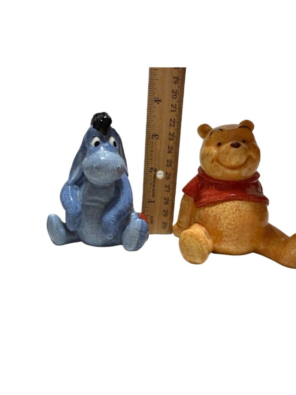 Winnie The Pooh & Eeyore Ceramic Salt & Pepper Shakers Vintage Disney 3.5" - Picture 2 of 9